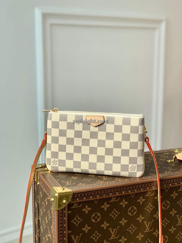 LOUIS VUITTON-N60460 루이비통 다미에 아주르 더블 집 포쉐트