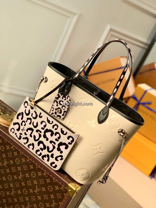 LOUIS VUITTON-M58525 루이비통 크렘 모노그램 앙프렝뜨 가죽 네버풀 MM