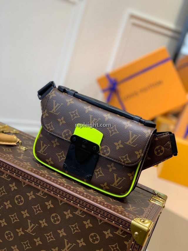 LOUIS VUITTON-M45864 루이비통 형광 옐로우 모노그램 마카사르 S 락 슬링 백