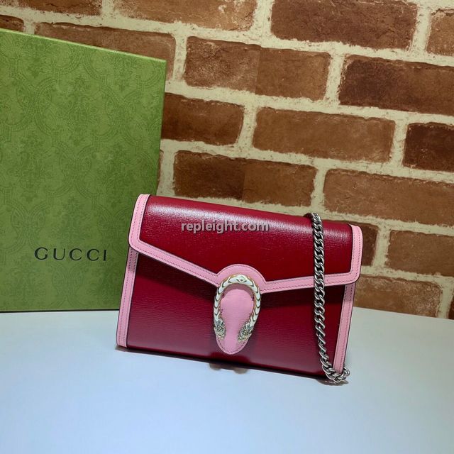 GUCCI-401231 6664 구찌 레드&핑크 디오니서스 미니 체인 백