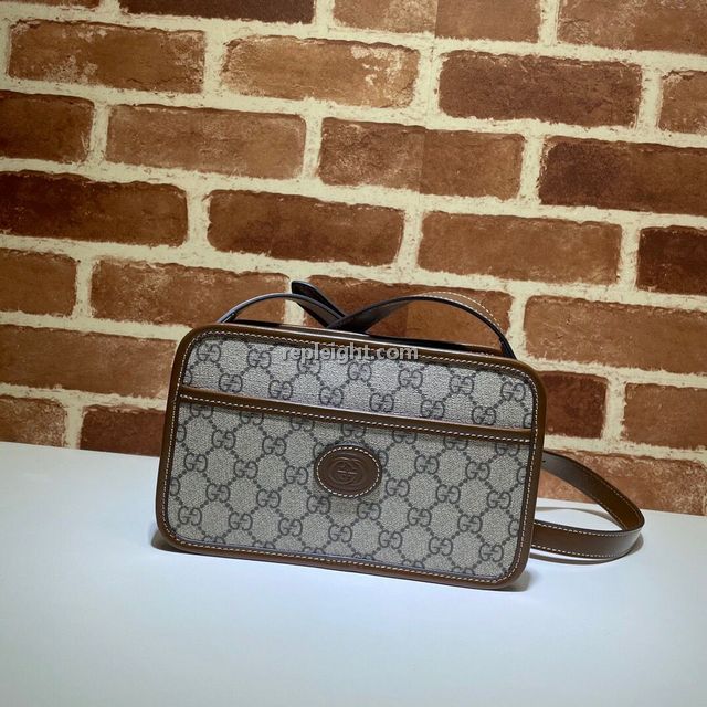 GUCCI-658572 8563 구찌 베이지 인터로킹 G 미니 숄더백