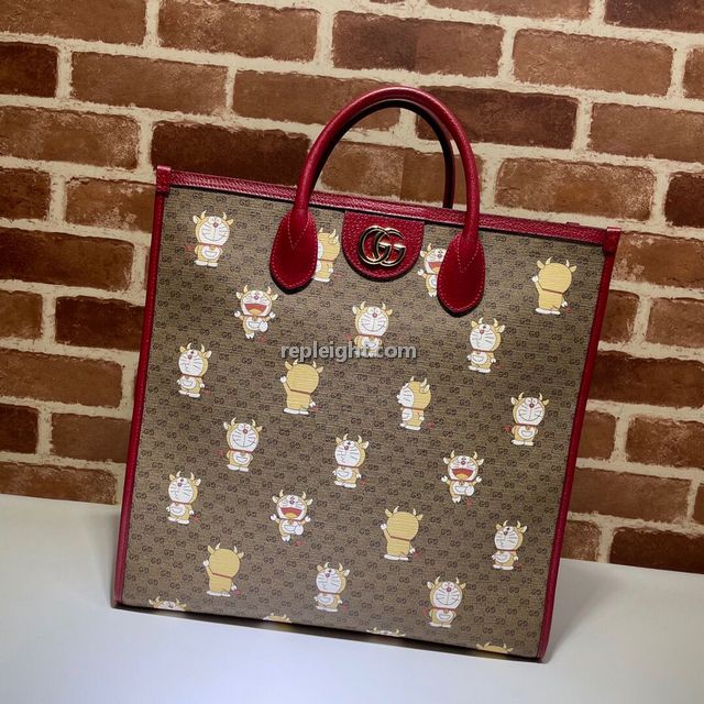 GUCCI-654345 9795 구찌 GG수프림 도라이몽 x 구찌 미디엄 토트 백