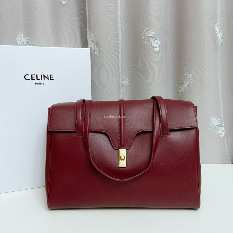 CELINE-194043 셀린느 버건디 스무스 카프스킨 라지 16 백