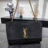 SAINT LAURENT-553804 생 로랑 블랙 스웨이드 KATE 미디엄 리버서블 백