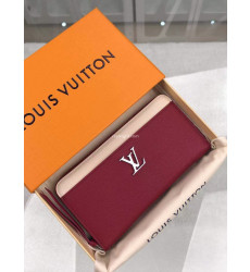 LOUIS VUITTON-M63816 루이비통 Lie De Vin Etain Creme 송아지 가죽 지피 락미 월릿