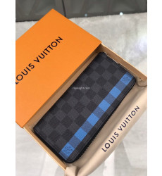 LOUIS VUITTON-N60078 루이비통 다미에 그라파이트 블루 스트라이프 지피 월릿 버티컬