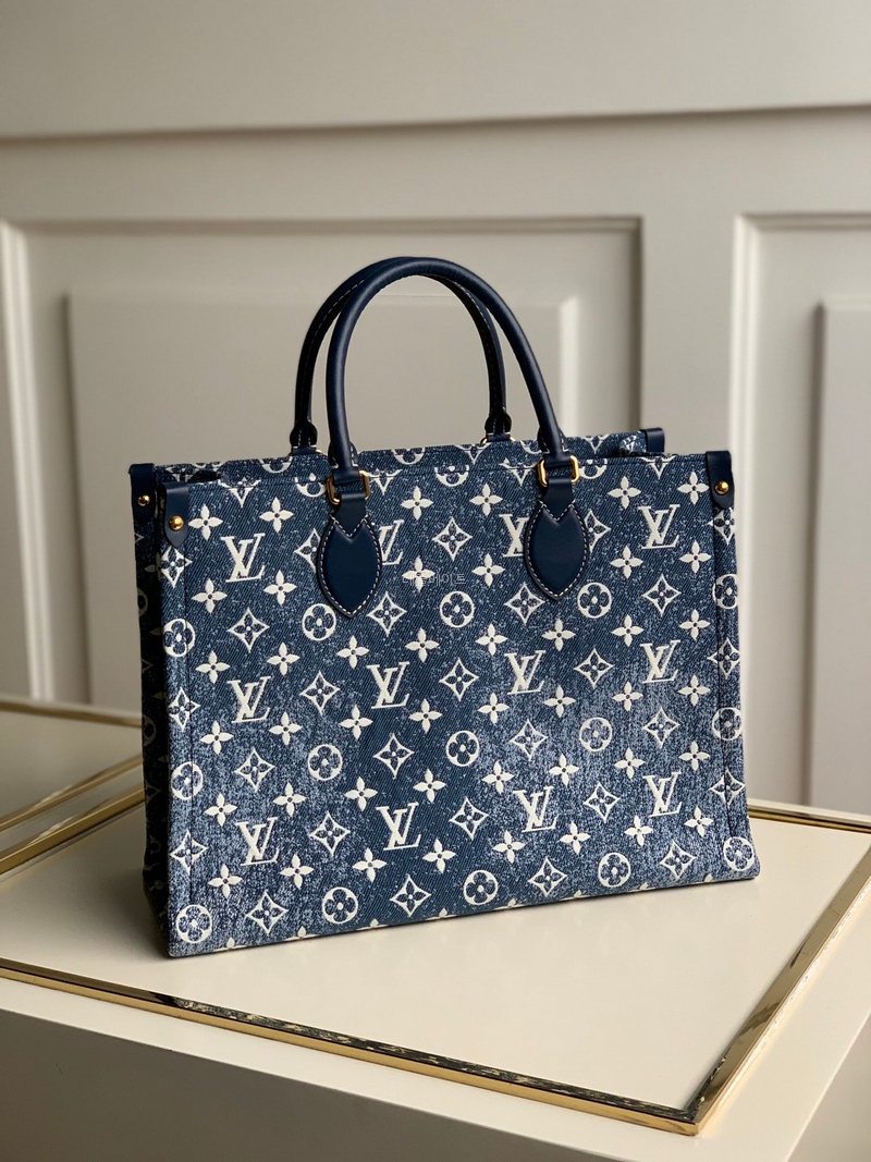 LOUIS VUITTON-M59608 루이비통 블루 모노그램 데님 온더고 MM