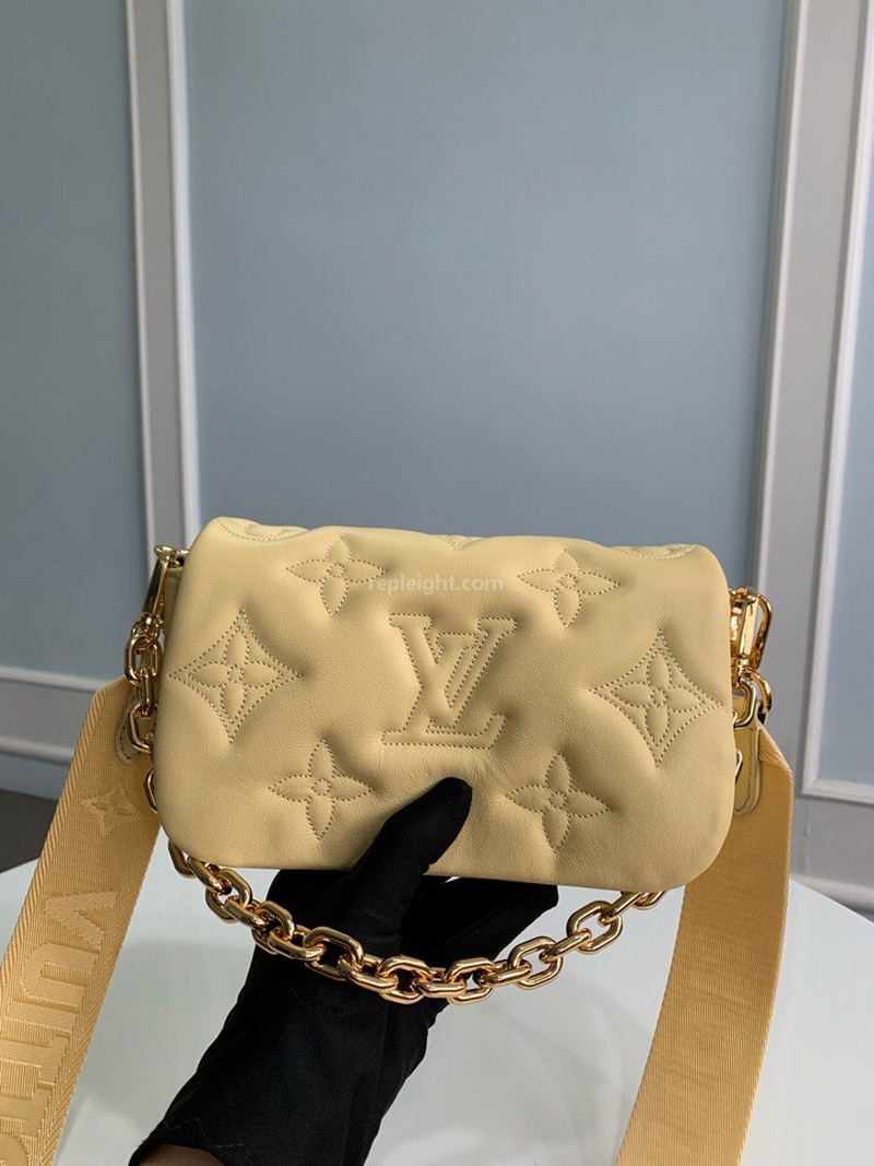 LOUIS VUITTON-M81400 루이비통 옐로우 모노그램 퀄팅 월릿 온 스트랩