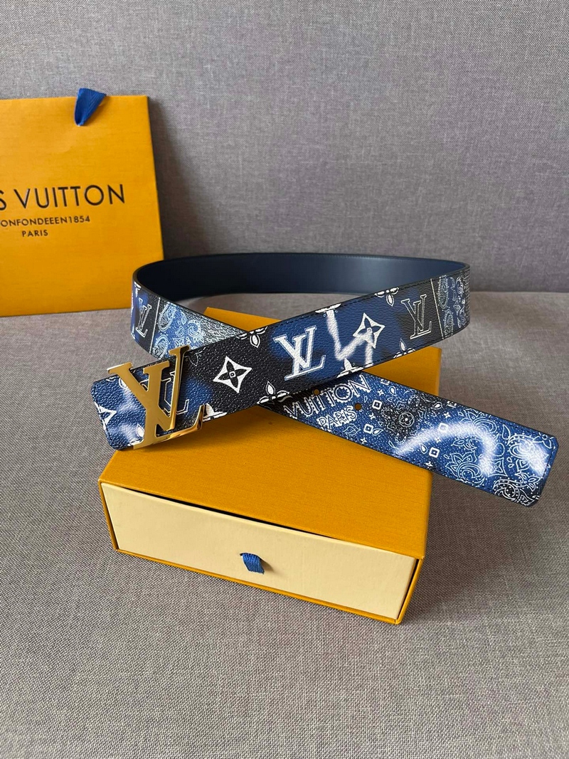 LOUIS VUITTON-루이비통 이니셜 모노그램 반다나 40MM 리버서블 벨트