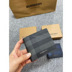 BURBERRY- 80645881 버버리 차콜 체크 레더 반지갑