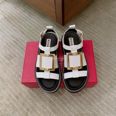 로저 비비에 - Roger Vivier 비브 레인저스 메탈 버클 샌들 3CM (3)