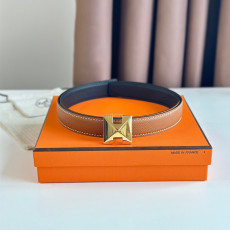 에르메스-HERMES H BUCKLE & REVERSIBLE LEATHER STRAP-3 24MM