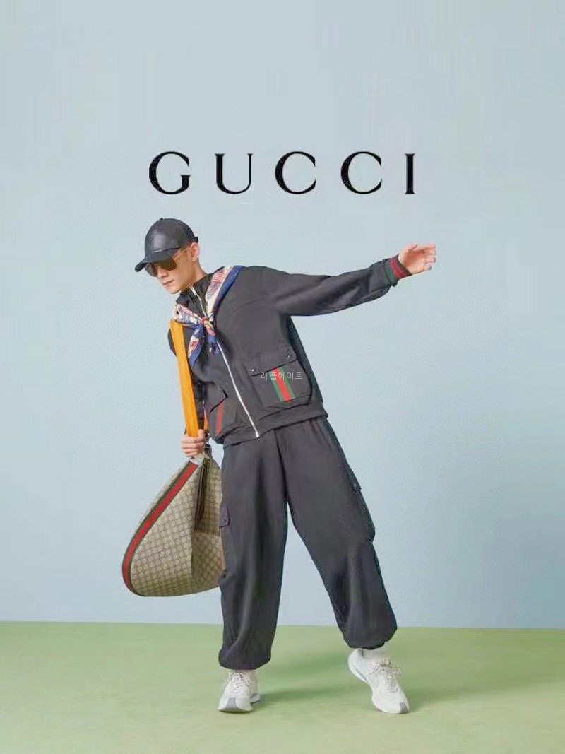 GUCCI - 구찌 ‎752187 XJFQV 1043 웹(WEB) 코튼 저지 후드 재킷