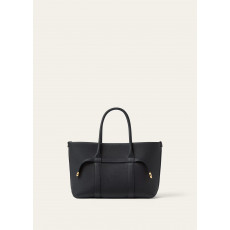 Loro Piana-로로피아나 FAO7473 로로피아나 블랙 카프스킨 기에라 스몰 쇼퍼백