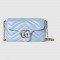 GUCCI-구찌 841290 AAFAY 4928 라이트 블루 가죽 GG 마몽 미니 숄더백