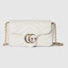 GUCCI-구찌 841290 AAFAX 9050 화이트 가죽 GG 마몽 미니 숄더백
